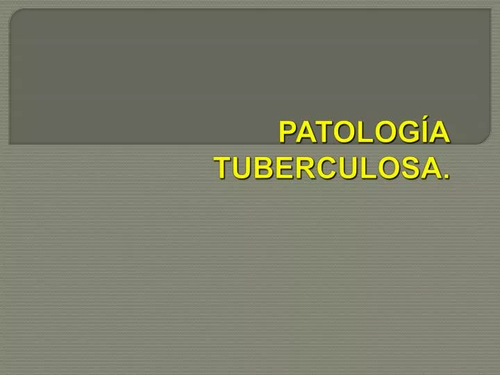 patolog a tuberculosa