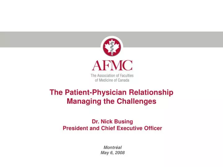 the patient physician relationship managing the challenges