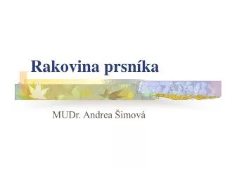 rakovina prsn ka