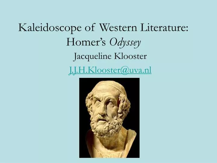kaleidoscope of western literature homer s odyssey