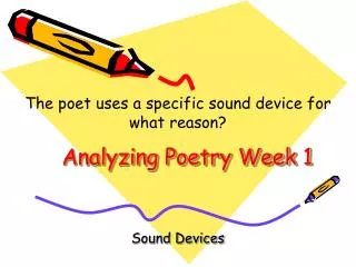 Analyzing Poetry Week 1