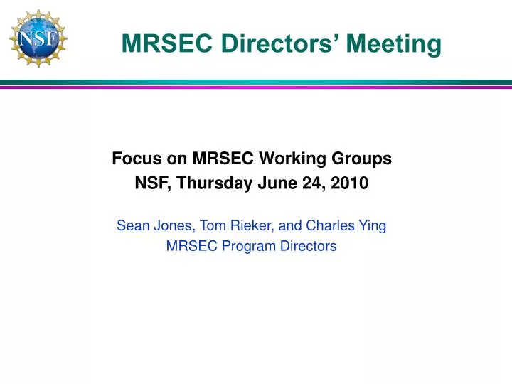 mrsec directors meeting