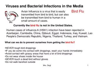 Viruses and Bacterial Infections in the Media