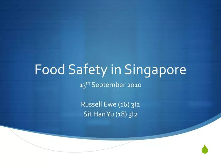 food safety in singapore