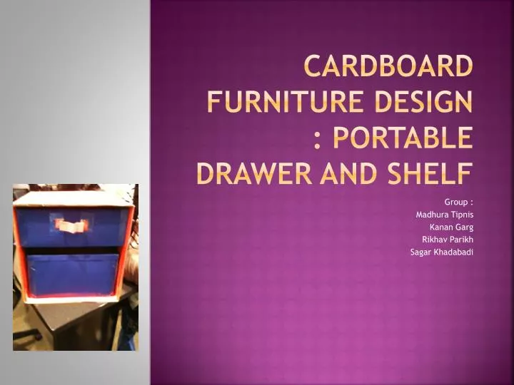 cardboard furniture design portable drawer and shelf