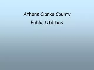 Athens Clarke County Public Utilities