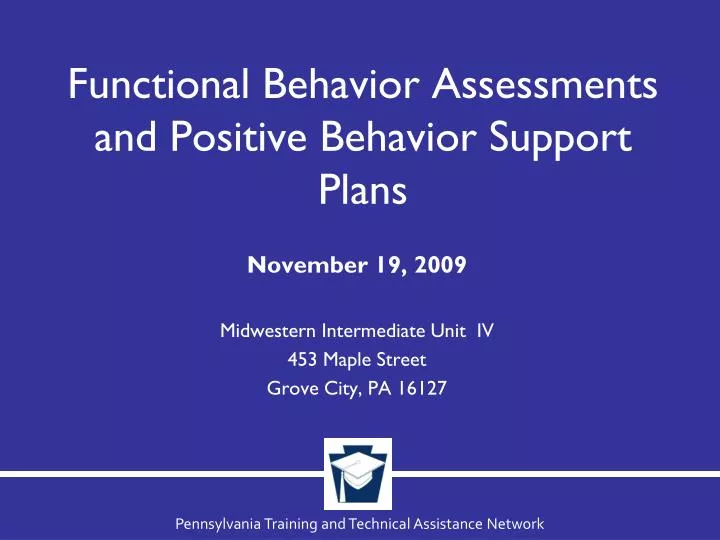 functional behavior assessments and positive behavior support plans