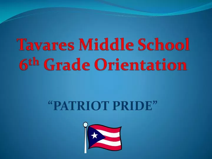 tavares middle school 6 th grade orientation