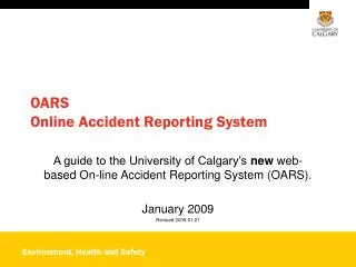 OARS Online Accident Reporting System