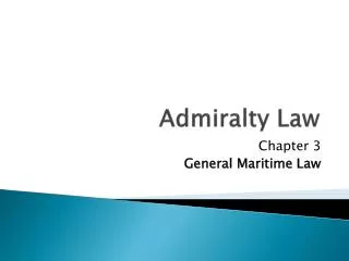 Admiralty Law