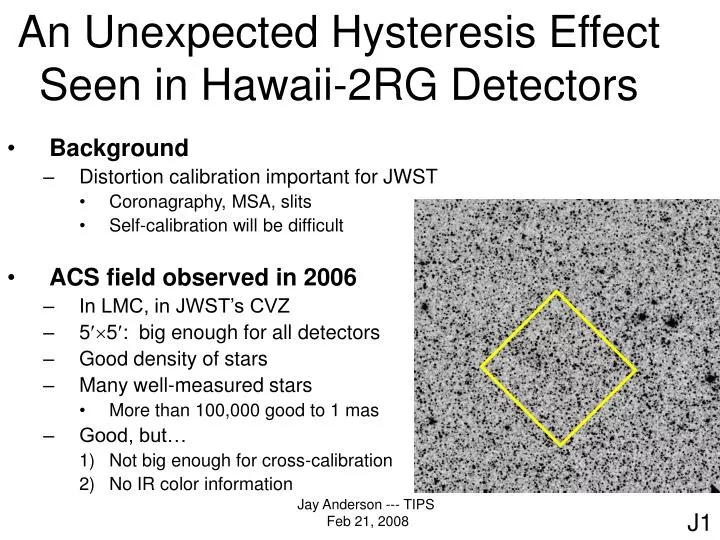 an unexpected hysteresis effect seen in hawaii 2rg detectors