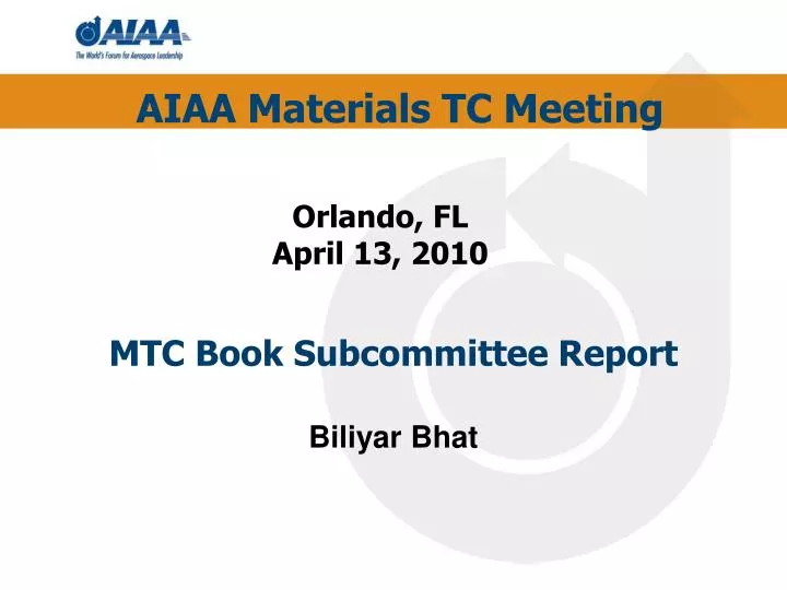 mtc book subcommittee report biliyar bhat