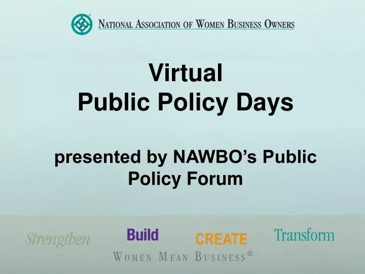 virtual public policy days presented by nawbo s public policy forum
