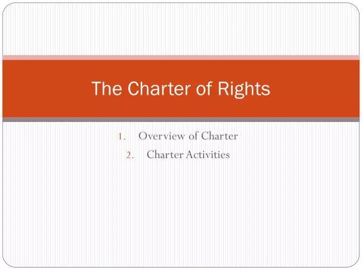the charter of rights