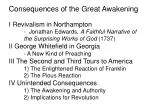 Terms: Jonathan Edwards George Whitefield Great Awakening New Lights Denominationalism - slide 1