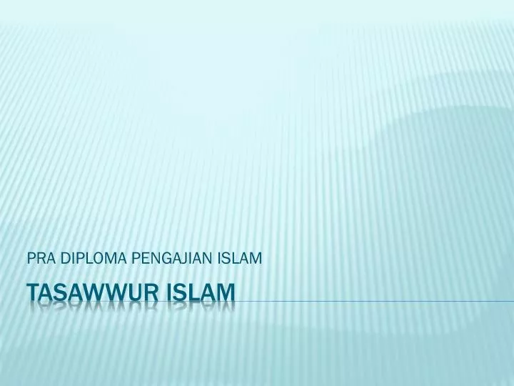 pra diploma pengajian islam
