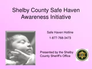 Shelby County Safe Haven Awareness Initiative