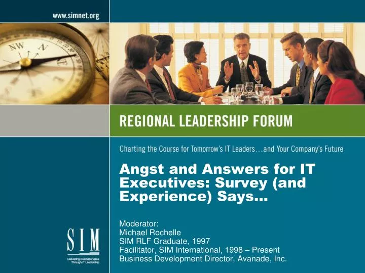 angst and answers for it executives survey and experience says