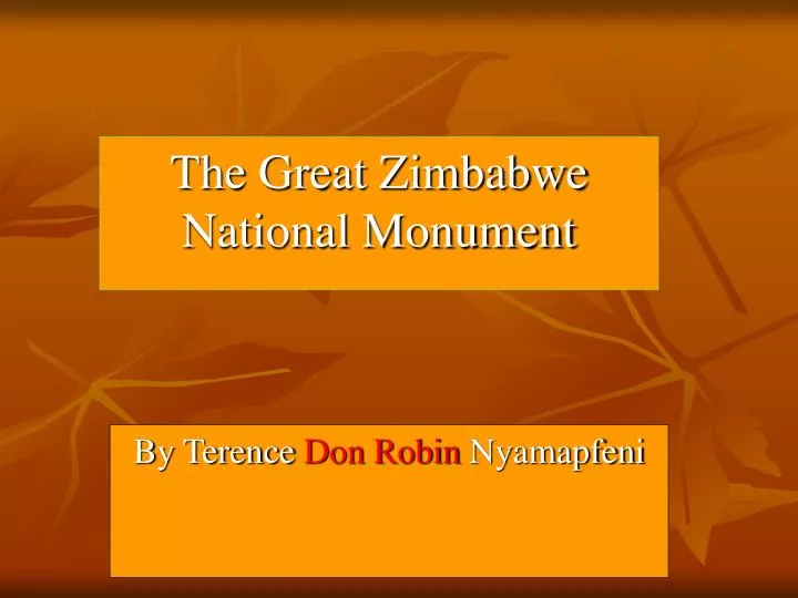 the great zimbabwe national monument