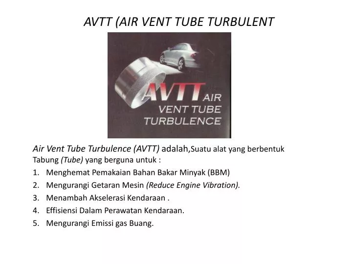 avtt air vent tube turbulent