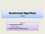 Randomized Algorithms CS648 - slide 1