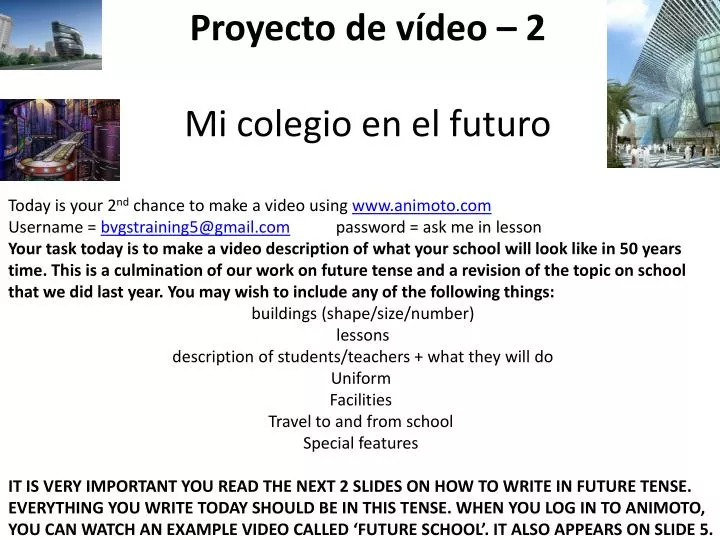 proyecto de v deo 2 mi colegio en el futuro