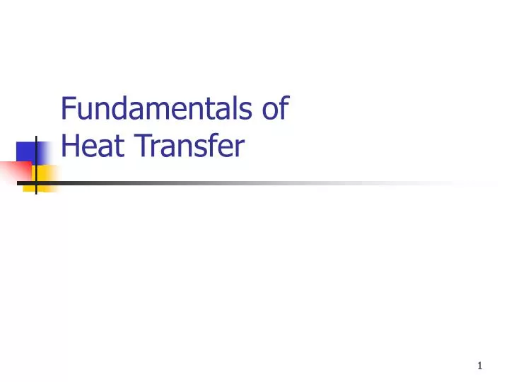 fundamentals of heat transfer