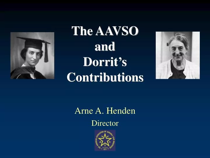 the aavso and dorrit s contributions
