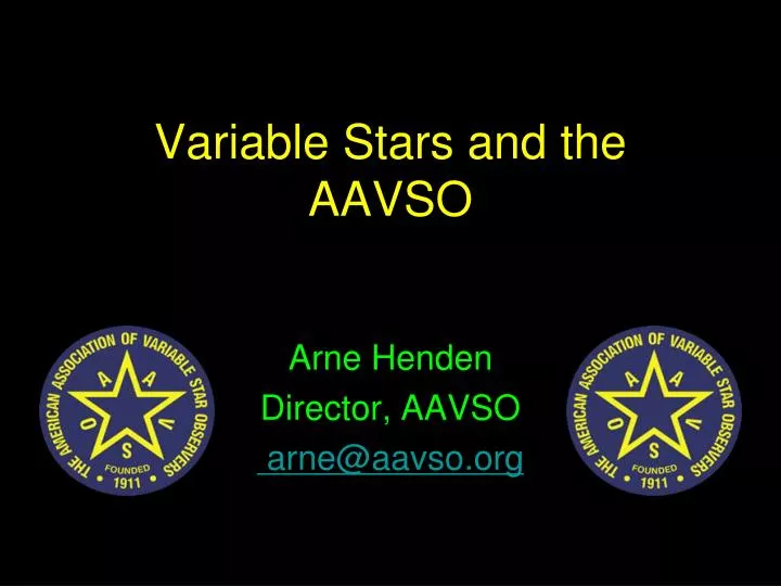 variable stars and the aavso