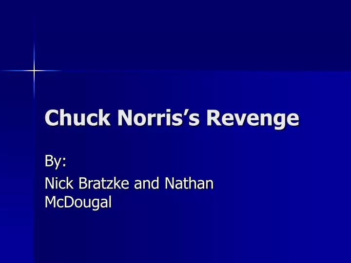 chuck norris s revenge