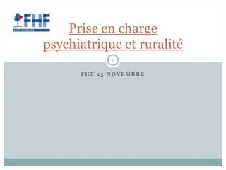 prise en charge psychiatrique et ruralit