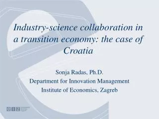 Industry-science collaboration in a transition economy: the case of Croatia