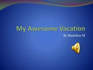 My Awesome Vacation