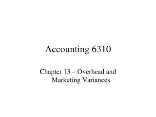 Accounting 6310
