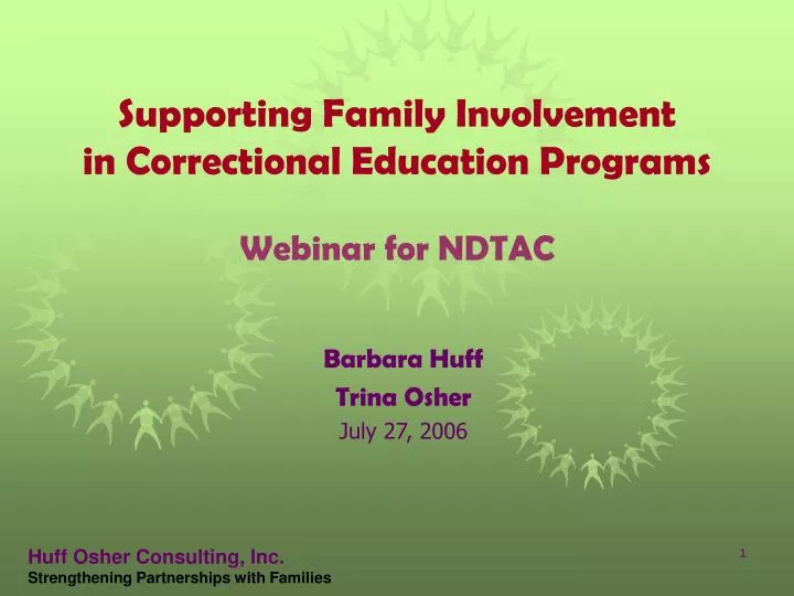 supporting family involvement in correctional education programs webinar for ndtac