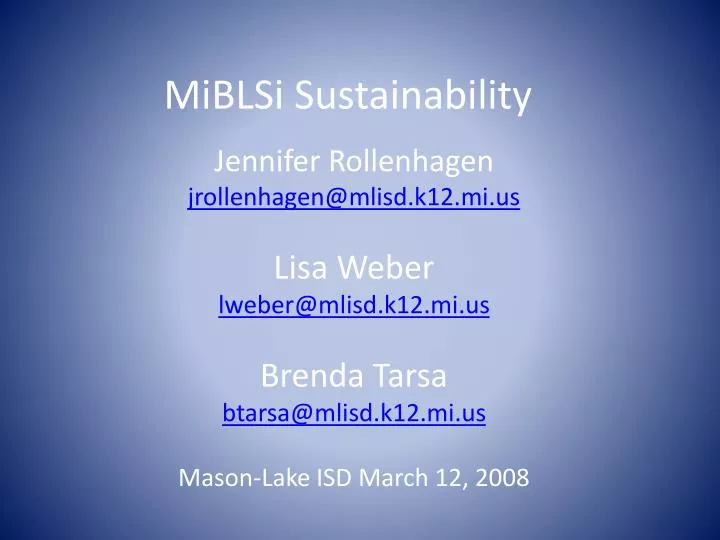 miblsi sustainability
