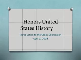Honors United States History