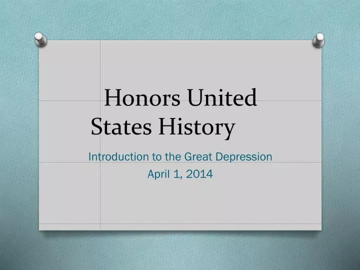 honors united states history