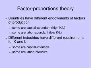 Factor-proportions theory