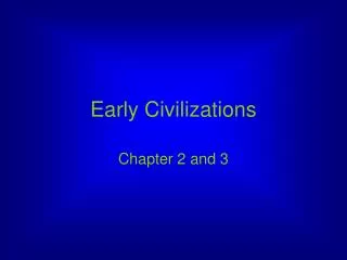 Early Civilizations