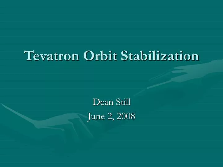 tevatron orbit stabilization
