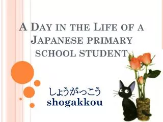 A Day in the Life of a Japanese primary school STUDENT