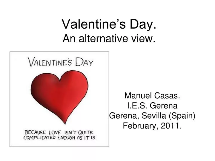 valentine s day an alternative view