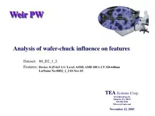Analysis of wafer-chuck influence on features