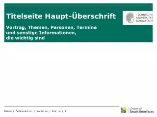 titelseite haupt berschrift