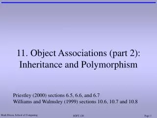 11. Object Associations (part 2): Inheritance and Polymorphism