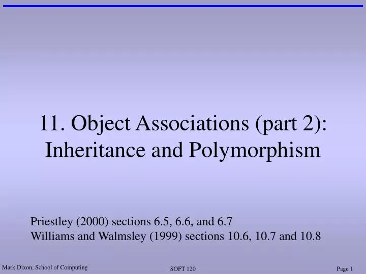 11 object associations part 2 inheritance and polymorphism