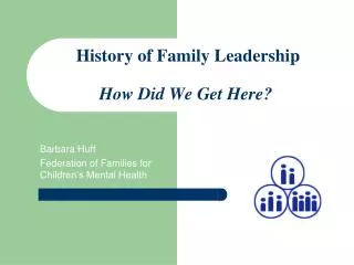 History of Family Leadership How Did We Get Here?