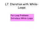 Understanding While-Loops and For-Loops in Programming: Problem Solving Techniques - slide 1
