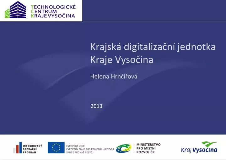 krajsk digitaliza n jednotka kraje vyso ina